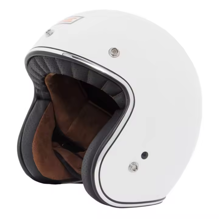 CASCO MOTO JET BLANCO ESTILO CITY SCOOTER - 1