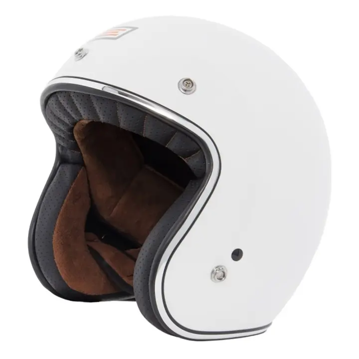 CASCO MOTO JET BLANCO ESTILO CITY SCOOTER - 1