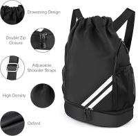 Bolsa deportiva de gimnasio con cordón, bolsa impermeable con bolsillo para mujeres y hombres, kit de viaje para senderismo, escuela, estudiantes, bolsa de polietileno al aire libre, natación - details 2