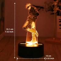 Lámpara De Noche LED 3D Anime Figuras Jujutsu Kaisen Acrílico RGB Toque Inteligente 7 Colores Luz De Decoración Para Dormitorio Regalos - details 4