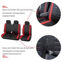 Funda De Asiento De Coche Roja 1+2 Para Renault Master 3 Jumpy De 2008 a 2016 Universal Para Transporte Material Polyester Cuatro Estaciones - details 1