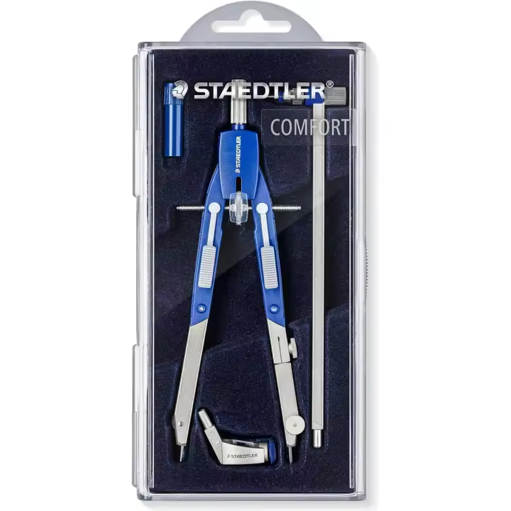 Staedtler Mars Comfort 552, Compás de ajuste rápido,con adaptador universal y alargadera - 1