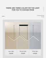 Lámpara Colgante LED Moderna Dorada/Negra Larga Para Restaurante Estudio Cocina Oficina Café Decoración Hogar Lujo Incluye Bombillas - details 4