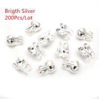 200pcs Encapsuladores De Cadena De Bolas De Plata Y Oro Pintados 1.5mm 2mm 2.4mm 3.2mm Para Joyería Enlaces Y Cierre De Encuentros - details 3