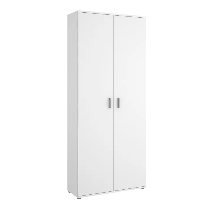 Armario Multiuso 2 Puertas Escobero Fit Blanco - Armario Alto Almacenaje 190x78x35 cm Armario para dormitorio - Fabricado en España - Melamina Alta calidad - Somnia Descanso - 1