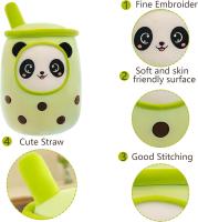 Peluche de té de burbujas, peluche de té Boba, muñeco, peluche, cojín de peluche (amarillo, 35 cm/13,7 pulgadas) - details 1