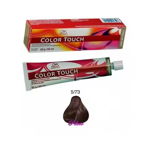 Tinte Semipermanente Color Touch Deep Browns 5/73 Castaño Claro Marron Dorado 60 ml. Wella - 1