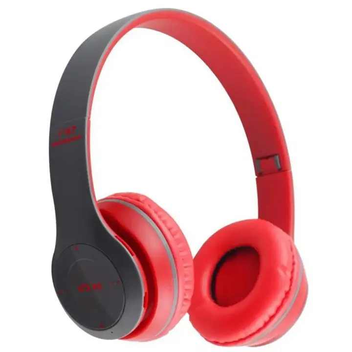 Auriculares Inalámbricos P47 , 5.0 Bluetooth Música Estéreo Cascos Gaming Plegable Teléfono Tablet ROJO , ENVIO 24H - 1