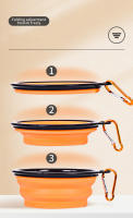 Tazón De Perro Plegable Y Portátil De Silicona Collapsible 350ML Alimentador De Alimentos Para Mascotas Para Viajes Al Aire Libre Y Perros Pequeños - details 2