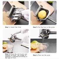Exprés De Frutas De Acero Inoxidable Manual Exprés De Limón Exprés De Naranja Máquina De Exprés De Mano Herramienta De Cocina Duradera - details 6