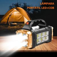 Linterna LED Solar De 5000mAh COB Farol De Trabajo Luz De Camping Impermeable Portátil Con Carga USB Y Como Power Bank - details 1