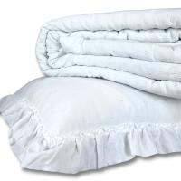 Colcha HMS Bouti Isabella Blanca con Volante y Cojines - Cama 90, 105, 135/140, 150/160 y 180 - Entretiempo - details 0