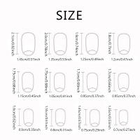 24pcs Uñas Postizas De Resina Estilo Francés Ovaladas Cortas Color Sólido Fácil De Usar Con Pegamento Y Linterna Para Manicura Rápida - details 1