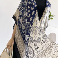 Nueva Bufanda De Mujer IROJEFF 2024 Verano Delgada ImpresiónPremium Chiffón Pañuelo Musulmán Paisley Chal Sobre Raya De Seda - details 2