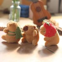 Llavero De Peluche Kawaii Capibara Con Tortuga Juguete De Simulación De Muñeca Creativa Regalo De Cumpleaños Para Adultos Material De Algodón PP - details 5