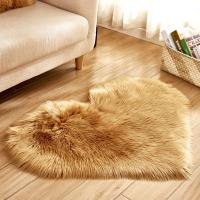 Carpetas De Piel Sintética En Forma De Corazón 30X40cm Alfombra Shaggy Lavable Para Decoración De Sala De Estar Y Dormitorio - details 4