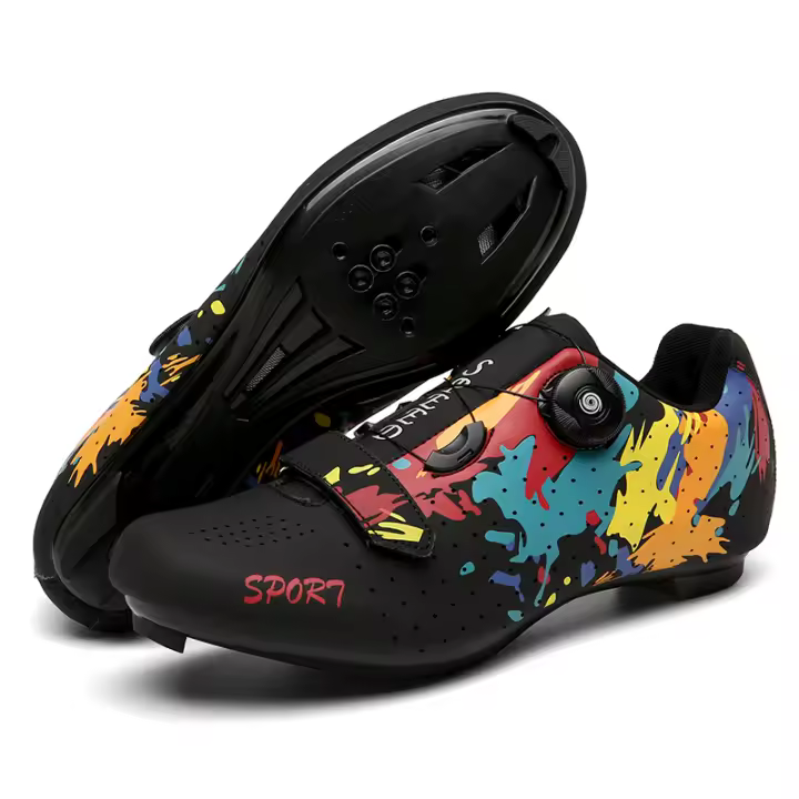 Nuevos Zapatos de Bicicleta de Carretera, zapatillas de Cycling para hambres, zapatillas de Deporte para clítoris de Montaña, tacos de Ruta, Zapatos planos de velocdad para Bicicleta de Cross, Zapatos de Pedal Spd para Mujeres - 1