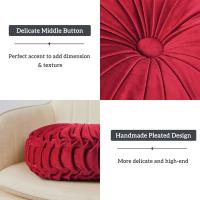 Cojín Redondo De Calabaza De Velours Para Decoración Del Hogar Cojín Grande Plisado Para Sofá Silla Coche Rojo Naranja Decoración De Navidad - details 2
