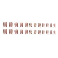 Set De Uñas Postizas Cuadradas 24 Piezas + 1 Archivo + 1 Pieza De Pegamento De Gel Combos De Uñas Postizas De Acrílico - details 3