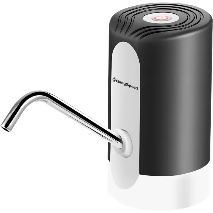 Dispensador de Agua eléctrica, Bomba de Agua,  USB-C, Bomba automática portátil con 2 adaptadores para Botellas y garrafas de 5, 8, 10, 15 y 20 litros, 1200mAh para Camping Oficina Gimnasio EasySpeed - 1