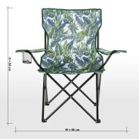 Pack 4 Sillas de Camping Hojas Verdes, Silla de Acampada Pesca Festival  Plegable 50Prof. x 80Ancho x 80Alto centímetros - details 0