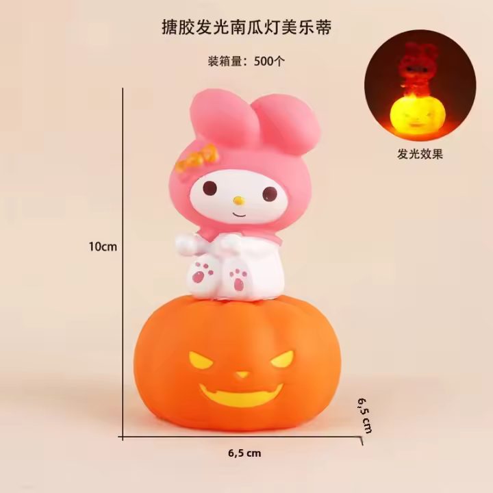 Lámpara De Noche De Calabaza Sanrio Con Tema De Halloween Cinnamoroll Kuromi My Melody Pochacco Para Decoración Del Hogar Y Regalo De Juguete - 1