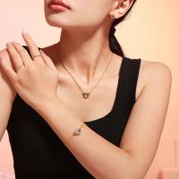 Encanto Pulsera de acero inoxidable con colgante de corazón de plata para mujer, pulseras de mano chapadas en oro de 18 quilates, brazalete de cadenas para muñeca para niñas lindas - details 4