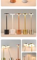 Lámpara De Mesa Recargable LED Sin Cable 3 Colores Regulación Sin Fin Portátil Luz De Mesa Para Decoración De Comedor Y Dormitorio - details 4