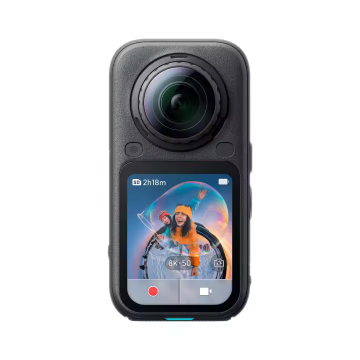 Insta360 - Cámara de acción 360° X6 en negro, grabación 8K a 7680x3840 píxeles y 50 fps, pantalla OLED táctil de 2,32\", resistente al agua hasta 20 m - 1