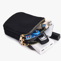 Bolso Mini Mujer Cruzado Con Cremallera Bolso De Hombro Multifuncional Vertical Monedero Móvil Negro Bolso De Caminar - details 5