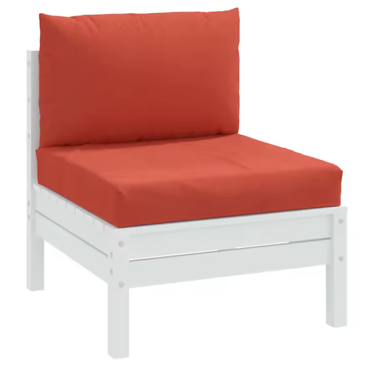 vidaXL Cojines para sofá de palets 2 uds tela melange en color Gris claro/Beige/Rojo vino tinto y más | acolchados duraderos para sofás de jardín terraza exterior - 1