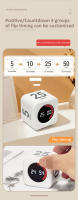 Timer Digital Visual Mini Cubo Recargable Con Sensor De Gravedad Y Pantalla LED Para Cocina Estudio Ducha 4 Tiempos Preset - details 1