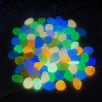 100Pcs Decoraciones De Piedra Noctilucentas Artificiales Para Acuario Jardín Vaso 13x17cm Resina Colorida Lumínescente Decoración Para Pared - details 0