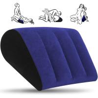 Almohada De Silicona PVC Para Parejas Regalo Inflable Azul+ Negro Suave Triangular Mágico Para El Hogar Almohada De Sexualidad - details 0