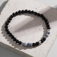 Salircon Pulsera Elástica Para Hombre Moda Hip Hop Con Cuentas De Acrílico Y Vidrio Pulsera De Cuerda Para Fiestas Joyería De Decoración - details 10