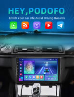 Podofo Radio de coche Android 2 Din para BMW E90 E92 E93 2005 2006 2007 2010 2011 2012 Carplay 8+128GB AI Voice WIFI+4G DSP GPS Navegación Multimedia Reproductor de Video - details 0