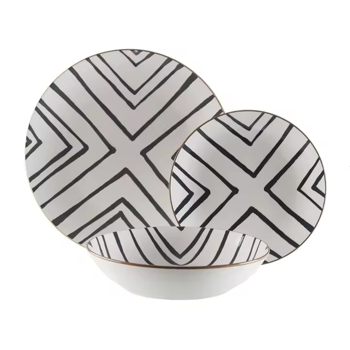 Vajilla Versa Gris Porcelana 18 Piezas - 1