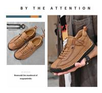 Zapatos De Cuero Para Hombre Hechos a Mano Transpirables Zapatos Casuales Cómodos Para Caminar Sneakers De Marca Lujo Tamaño Grande 38-48 - details 13