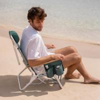 Flamingueo Silla Playa Almohada Ergonómica Confort Reclinable 5 Posiciones Bolsillo Insulado Frío Posavasos Doble Asas Mochila Fácil Transporte 59 x 62,5 x 81 cm - details 2