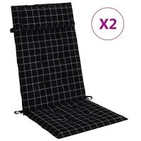 vidaXL Cojines de silla con respaldo alto 2 uds tela Color Antracita,  Gris,  Beige y mas Cojín Decorativo de Asiento Cojines de muebles de salon - details 8