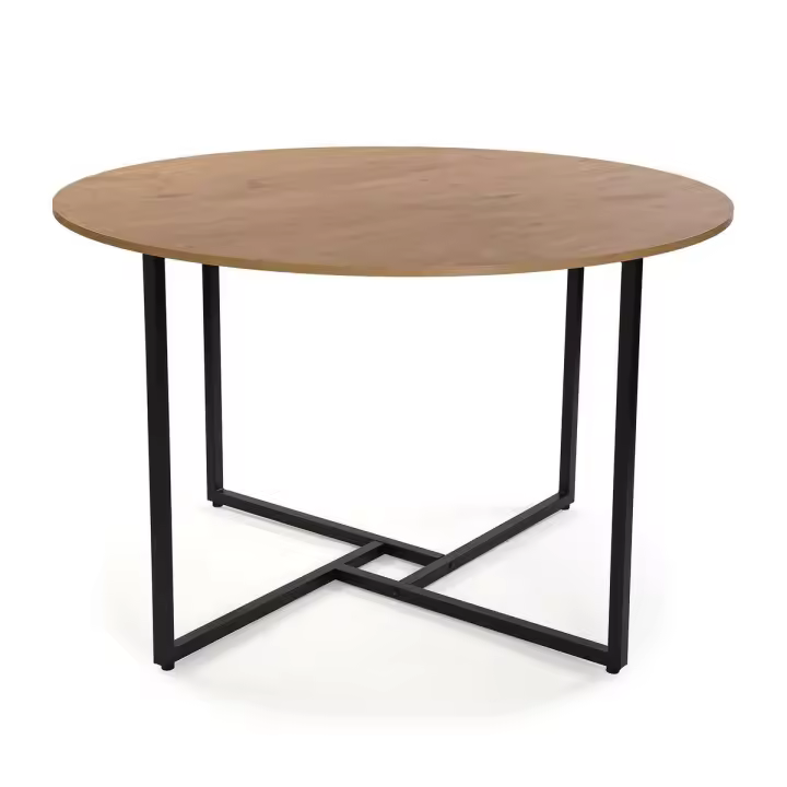 Mesa de Comedor Versa Beatriz PVC Metal Madera MDF 120 x 76 x 120 cm - 1