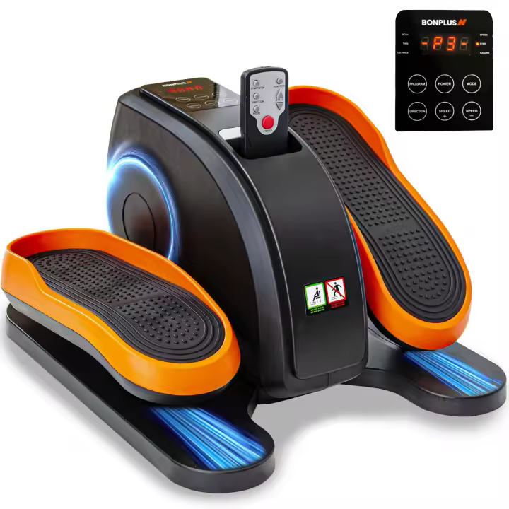 Bonplus BP Mini Elíptica Eléctrica Bidireccional, Mini Bicicleta Elíptica, Pedaleador eléctrico, Para Ejercitar Piernas, Ejercitador de piernas, Mini Eliptica, Mando a Distancia, 3 programas automáticos, Fitness - 1