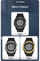 Reloj Deportivo Para Hombre Synoke Resistente Al Choque Pantalla LED Reloj Militar Impermeable 5Bar Con Alarma Y Cronómetro Diseño Delgado - details 11