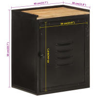 vidaXL Mueble de baño hierro y madera maciza de mango 40x30x50 cm - details 7