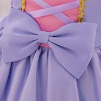 Vestido De Princesa Para Bebés Niñas Estilo Rapunzel Fiesta Dormida Belleza Pequeña Morado Vestido De Noche Con Gran Cisne Y Volumen Para Todas Las Estaciones - details 5