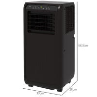 Aire acondicionado portátil 3 en 1: Refrigeración, ventilación y deshumidificación, BTU 9000, control remoto LED con temporizador. - details 5