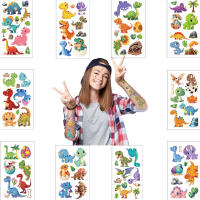 10 Hojas De Pegatinas De Tatuaje Temporal Dinosaurios Para Niños Regalo De Juguete Adhesivo Para Brazos Y Cuerpo Resistente Al Agua - details 1
