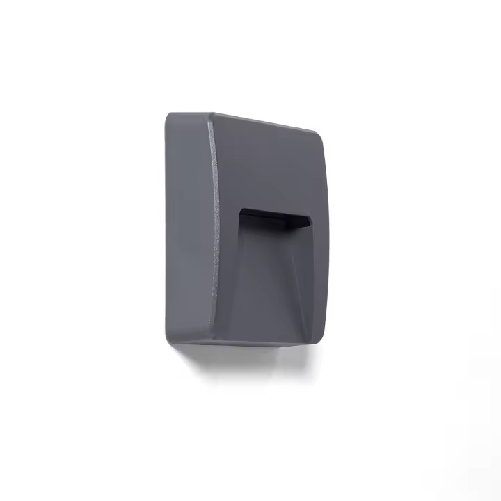 Ledkia Baliza Exterior LED 3W Superficie Pared Cuadrado Antracita Dag 2700K Blanco Cálido - 1