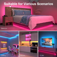 Tira De Luces LED RGB 5050 Controlable Por APP Con Remote 5V USB Para Decoración De Habitaciones Luz De Fondo Para TV Diode Flexible - details 6