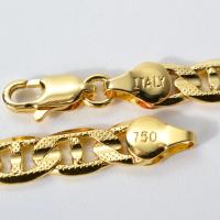 Collar De Cadena Estilo Cubano De Lujo Para Hombres Y Mujeres Joyería Hip Hop Diseño Italiano Plata De Oro 18K En Aleación De Cobre - details 7